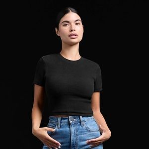 Nuuds baby tee in black size small